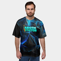 Футболка оверсайз мужская Abiotic Factor логотип холодный фон, цвет: 3D-принт — фото 2