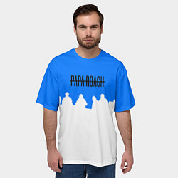 Футболка оверсайз мужская Papa Roach rock bend, цвет: 3D-принт — фото 2