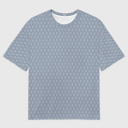 Мужская футболка оверсайз Серо-синий паттерн
