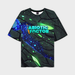 Мужская футболка оверсайз Abiotic Factor logo bright neon