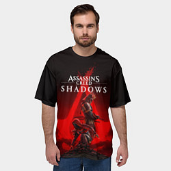 Футболка оверсайз мужская Главные герои Assassins creed shadows, цвет: 3D-принт — фото 2