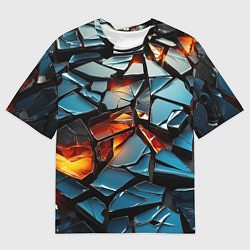 Мужская футболка оверсайз Объемные стекляшки