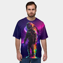 Футболка оверсайз мужская Безлюдный космос, цвет: 3D-принт — фото 2