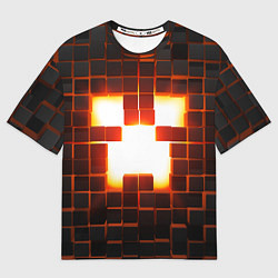 Футболка оверсайз мужская Скин крипера майнкрафт, цвет: 3D-принт