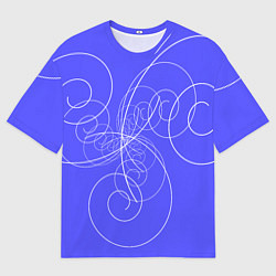 Футболка оверсайз мужская Спирали расходящиеся в стороны, цвет: 3D-принт