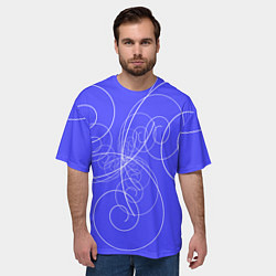 Футболка оверсайз мужская Спирали расходящиеся в стороны, цвет: 3D-принт — фото 2