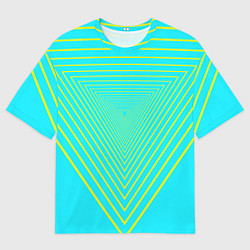 Футболка оверсайз мужская Треугольники уходящие в даль, цвет: 3D-принт