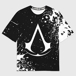 Футболка оверсайз мужская White logo of assasin, цвет: 3D-принт