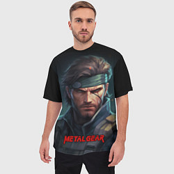 Футболка оверсайз мужская Веном Снейк из игры Metal gear, цвет: 3D-принт — фото 2