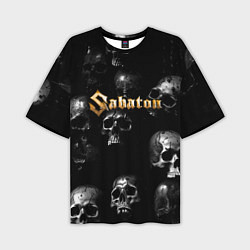 Мужская футболка оверсайз Sabaton - logo rock group