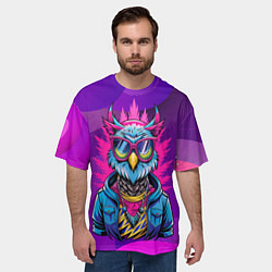 Футболка оверсайз мужская Стильная сова в одежде, цвет: 3D-принт — фото 2