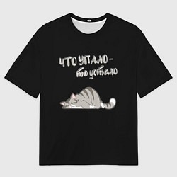 Футболка оверсайз мужская Что упало то устало, цвет: 3D-принт