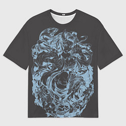Футболка оверсайз мужская Клинок рассекающий демонов Незуко рябь, цвет: 3D-принт