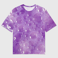 Мужская футболка оверсайз Фиолетовая пена