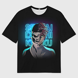 Мужская футболка оверсайз Боевой отряд Полный провал Комбатант Ди и Хибики