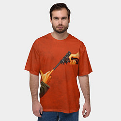 Футболка оверсайз мужская Пистолет - Министерство неджентльменских дел, цвет: 3D-принт — фото 2