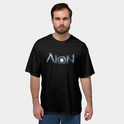 Футболка оверсайз мужская AION logo, цвет: 3D-принт — фото 2