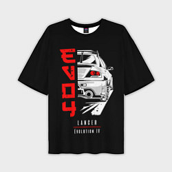 Футболка оверсайз мужская Mitsubishi Lancer - Evolution 4, цвет: 3D-принт