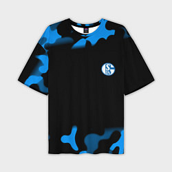 Футболка оверсайз мужская Schalke 04 fc camo, цвет: 3D-принт