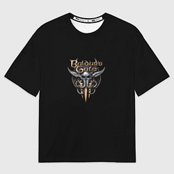 Футболка оверсайз мужская Baldurs gate logo, цвет: 3D-принт