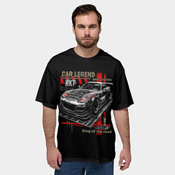 Футболка оверсайз мужская Rx7 korch drift, цвет: 3D-принт — фото 2