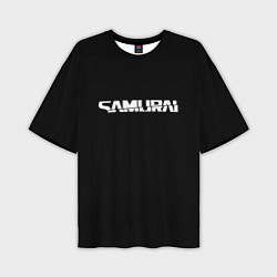 Футболка оверсайз мужская Samurai logo white, цвет: 3D-принт