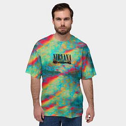 Футболка оверсайз мужская Нирвана nevermind, цвет: 3D-принт — фото 2