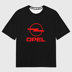 Футболка оверсайз мужская Opel red logo auto, цвет: 3D-принт