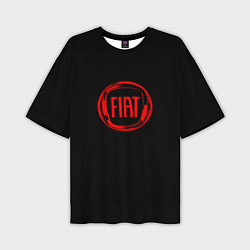 Мужская футболка оверсайз FIAT logo red