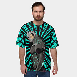 Футболка оверсайз мужская Кафка Хибино Кайдзю номер 8, цвет: 3D-принт — фото 2