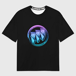 Футболка оверсайз мужская Buick logo neon, цвет: 3D-принт
