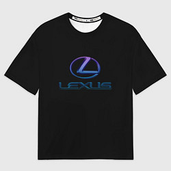 Мужская футболка оверсайз Lexus авто неон