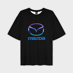 Мужская футболка оверсайз Mazda neon logo