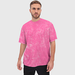 Футболка оверсайз мужская Pink bleached splashes, цвет: 3D-принт — фото 2