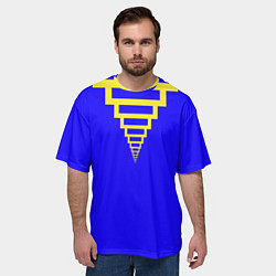 Футболка оверсайз мужская Прямоугольники уходящие, цвет: 3D-принт — фото 2