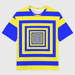Футболка оверсайз мужская Квадраты уходящие в даль, цвет: 3D-принт