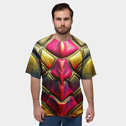 Футболка оверсайз мужская Объемная текстурная кожа, цвет: 3D-принт — фото 2