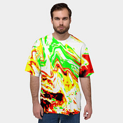 Футболка оверсайз мужская Кислотные краски, цвет: 3D-принт — фото 2