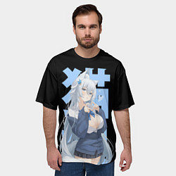 Футболка оверсайз мужская Нэко Чан, цвет: 3D-принт — фото 2