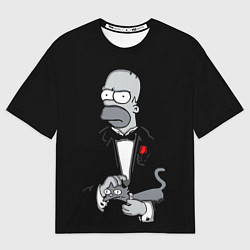 Футболка оверсайз мужская Homer - the godfather, цвет: 3D-принт