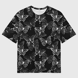 Мужская футболка оверсайз Паттерн бабочки
