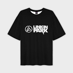 Мужская футболка оверсайз Linkin park logo rock music