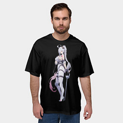 Футболка оверсайз мужская Девушка Рыцарь: аниме, цвет: 3D-принт — фото 2