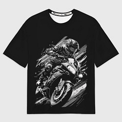 Футболка оверсайз мужская Спорт байк, цвет: 3D-принт