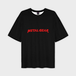 Мужская футболка оверсайз Metal gear red logo