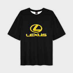 Мужская футболка оверсайз Lexus yellow logo