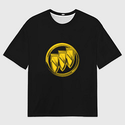 Футболка оверсайз мужская Buick logo yellow, цвет: 3D-принт