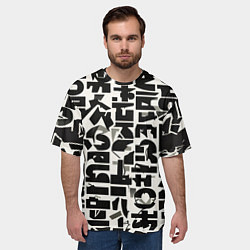 Футболка оверсайз мужская Тайные знаки, цвет: 3D-принт — фото 2