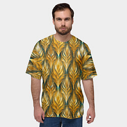 Футболка оверсайз мужская Золото осени травинки, цвет: 3D-принт — фото 2