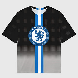 Футболка оверсайз мужская Chelsea fc sport geometry, цвет: 3D-принт